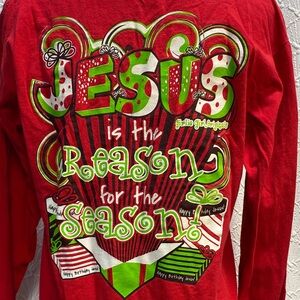 Anvil‎ size medium Red and Green Festive Christmas holiday Jesus is the reason